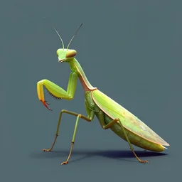a flowerpunk praying mantis by paul lehr