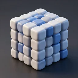 a 3 d rendering of a 4 d cube, blender's eevee, digital artwork
