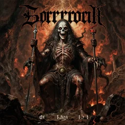 a horrific death metal album cover by rembrandt