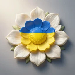 concept art of ukraine flag in the shape of flower