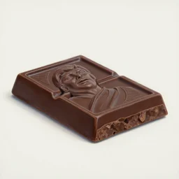 dark chocolate relief that looks like till lindemann, dark chocolate painting, made of chocolate relief, 8 k resolution, professional photo of chocolate relief of till lindemann