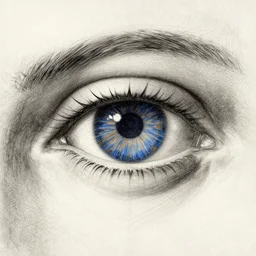 very detailed sketch of a cosmic mystic eye by leonardo davinci