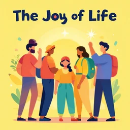 the joy of life, a simple vector based illustration, by sachin teng and loish, vibrant, vector art, award winning, stunning, trending on art station, highly detailed