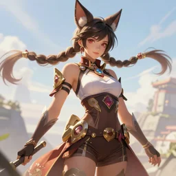 a beautiful artwork of ahri from andrew atroshenko, featured on artstation