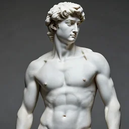 white perfect muscular marble adonis, portrait lighting, 4 k