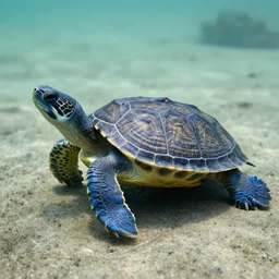 a female blue turtle