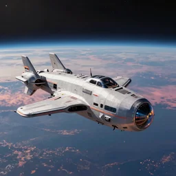 concept art, small industrial design spaceship drifting in space, bespoke look, very large scales, wide angle, cinematic lighting, 4k, widescreen ratio, colorful