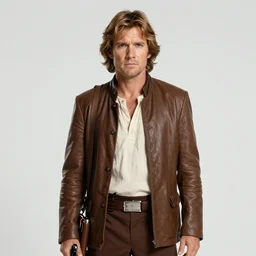 Frank Reynolds as Han Solo in star wars, still, high quality