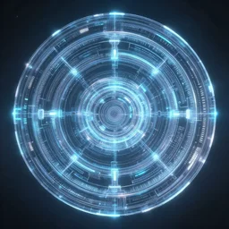 intricate glowing alien tech circles