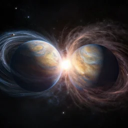 two planets colliding into each other, 8 k