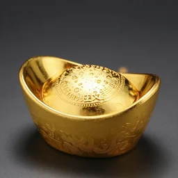 chinese golden sycee ingot.