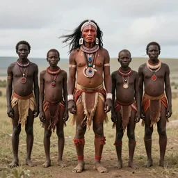 extremely detailed award winning national geographic full body portrait photography from ancient tribal shaman multiple from different cultures all over the world. 64megapixel. Realistic render. Landscape background what is slightly blurry and windy.