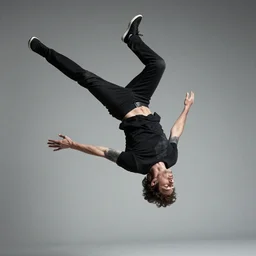 adam driver doing a backflip