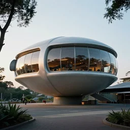 futuristic pod dwelling by frank lloyd wright, contemporary architecture, photo journalism, photography, cinematic, national geographic photoshoot