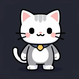 cat detective Video game sprite 16 bit pixel art