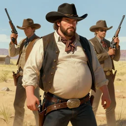 morbidly obese keanu reeves gunfighting outlaws in the old west, elegant intricate digital painting artstation concept art by mark brooks and brad kunkle detailed