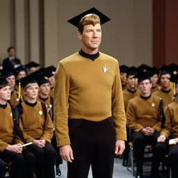 a photograph of captain kirk's graduating class