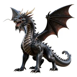 stern eastern dragon, high detail digital art, full body, standing, isolated on a pure white background, centered, whole figure in frame, sharp focus, studio lighting