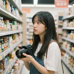 the young woman you forgot about when you went out to the store, she was thinking about you, but were you thinking about her, real photo, real camera, dslr, 8 k