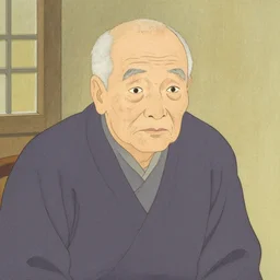 old man, painted by yoshitaka amano,