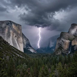 yosemite national park during a thunder storm award winning photography by ansel adams