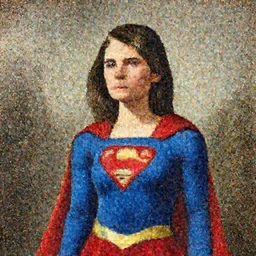 greta thunberg as supergirl painted by hieronymus bosch, detailed digital art, trending on Artstation