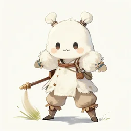 kawaii, dynamic brush strokes, linear gamma, dynamic pose, natural light, costume design made nordic tribes, sophisticated composition, old masters light composition, procedurally generated, epic human character posing conceptart, beautiful ancient garden behind, substancedesigner, pbr, hyperrealistic, megascans, volumetric light, concept master artist, painttoolsai