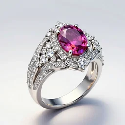 a beautiful wedding ring design made of platinum glowing in sparkles with heavenly notes neo rococo, diamond and ruby, highly detailed sailor moon aesthetic, fantasy, intricate, elegant, highly detailed, digital painting, artstation, concept art, matte, sharp focus, illustration, in the style of aetherpunk