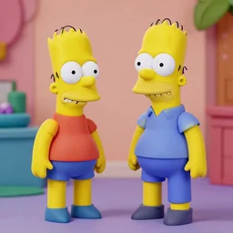 A stop-motion animation of the simpsons