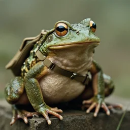 grainy 2000’s WWII military portrait of a frog, professional portrait HD, authentic