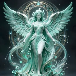 pale teal becoming light itself, fantasy, intricate, elegant, dramatic lighting, emotionally evoking symbolic metaphor, highly detailed, lifelike, photorealistic, digital painting, artstation, concept art, smooth, sharp focus, illustration, art by Sparth and Albert Aublet and Krenz Cushart and Artem Demura and Alphonse Mucha