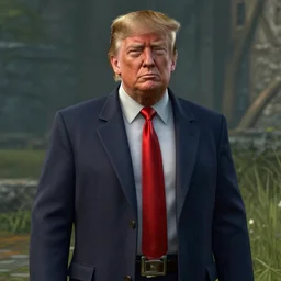 screenshot of donald trump in morrowind