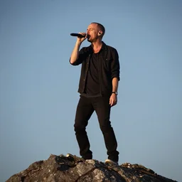 chester bennington singing on top of a mountain