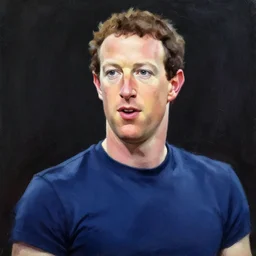 a painting of mark zuckerberg in the style of yuukoku no moriarty