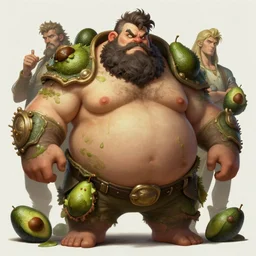 a highly detailed illustration of nikocado avocado fat ugly disgusting unattractive bearded man, gross pose, art by artgerm and greg rutowski and ilya kuvshinov, intricate, elegant, highly detailed, centered, digital painting, artstation, concept art, smooth, sharp focus, league of legends concept art, wlop.