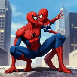 spawn kissing spider - man