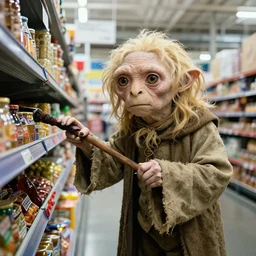 lord of the rings gollum buying groceries at cosco