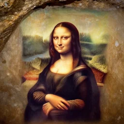 cave painting of ((((((((((((((((mona lisa))))))))))))))))