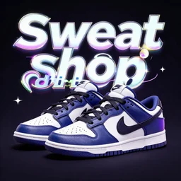 a pair of nike sneakers with the words sweat shop edition, a digital rendering by xi gang, behance contest winner, international typographic style, rtx on, rtx, y 2 k aesthetic
