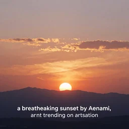 “a breathtaking sunset, by Aenami, digital art trending on artstation”