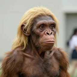 high school photograph of a neanderthal with blonde hair.
