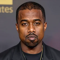 A beautiful portrait of Kanye West, frontal, digital art by Eugene de Blaas and Ross Tran, vibrant color scheme, highly detailed, in the style of romanticism