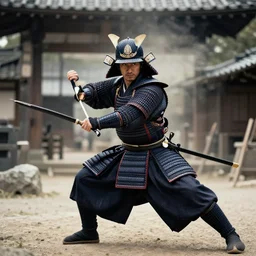 samurai ready to attack