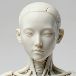 intricate hyper detailed ultra sharp portrait of a beautiful porcelain well - contoured ivory fair smooth cyberpunk mechanoid, up close shot, sharp focus, global illumination, radiant light, intricate large haute couture red coral flower headdress made of sponge corals, brackets, mushrooms, puffballs, rhizomorphs, alexandre ferra, irakli nadar, octane render, unreal engine, 4 k, ultra hd,