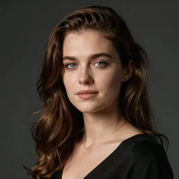Professional portrait of female Tom Holland. Studio lighting