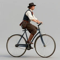 a man dressed in old timey clothing riding a large penny - farthing celebrating winning the tour de france with other riders dressed in modern clothing on modern bikes far behind him and angry, news, file photo, photorealistic, getty images, front page