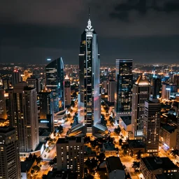 futuristic metropolis Nairobi Stunning photograph of landscape of City at night from by the photographer William Gibson
