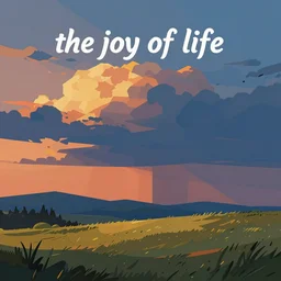 the joy of life, a simple textured vector based illustration, critical detail, vivid colors, atmospheric dreamscape painting, wlop