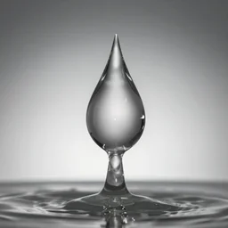 portrait of a stunningly beautiful water drop, divided by 0
