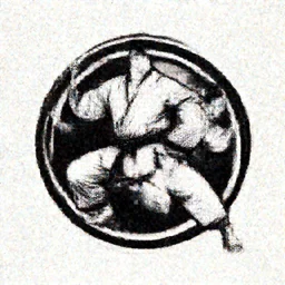a epic logo about martial arts, karate, kung-fu, vectorial, black and white, highly detailed, figurative